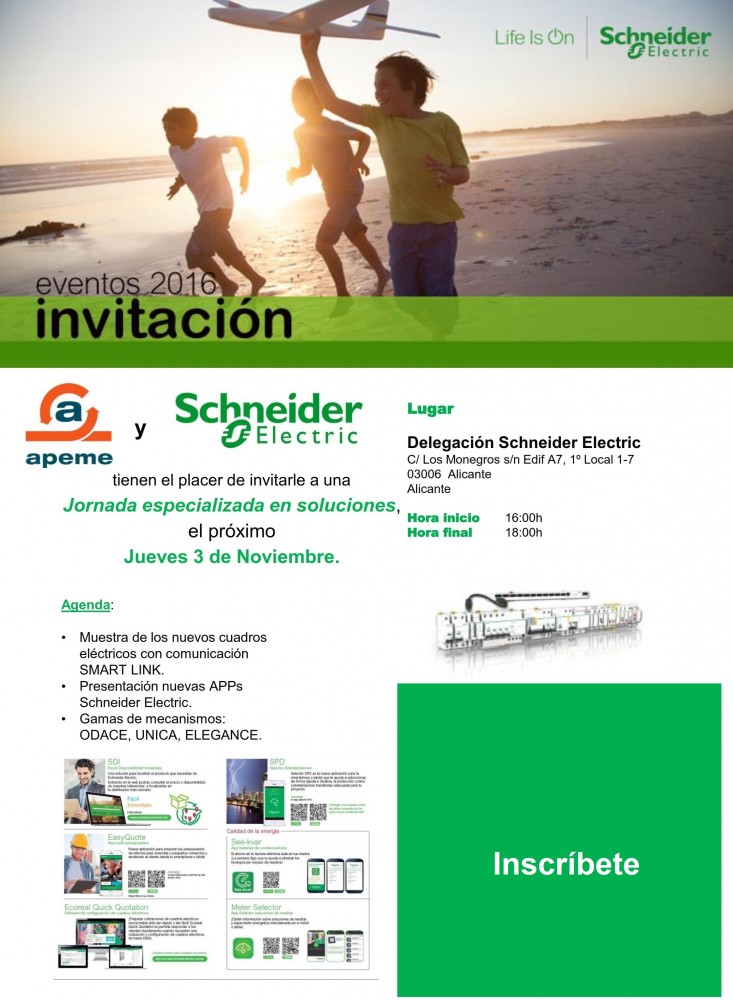 Invitación Jornada Scheneider Electric
